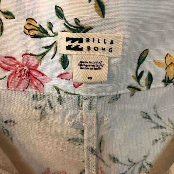 NWT Billabong pants crop wide leg floral size 29 - Picture 5 of 9